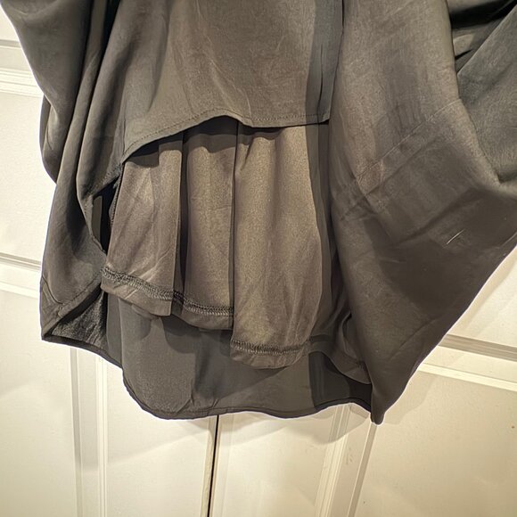 NWT Renuar XL Black Lined Dress with 3/4 Length Ruffle Sleeves - Picture 2 of 9